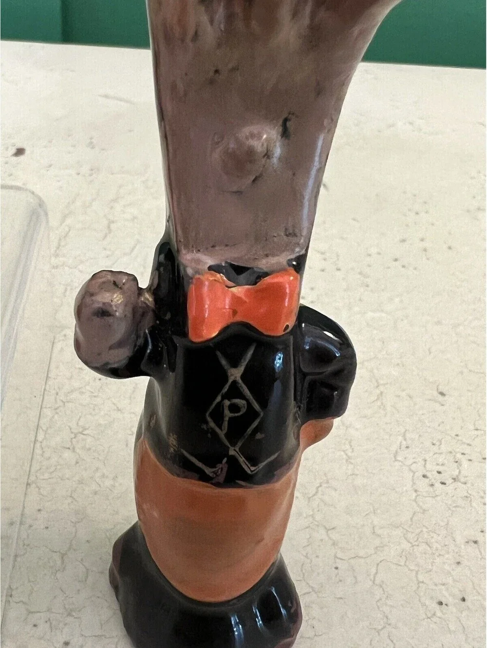 Antique Anthropomorphic Spoon and Fork Salt and Pepper Set